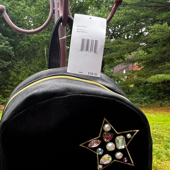 Betsey Johnson Metallic Black BM19515 Backpack - Picture 10 of 10